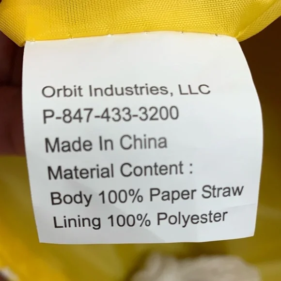 Beach Bag Tote Yellow Chevron Size 14” x 24” - Picture 6 of 11